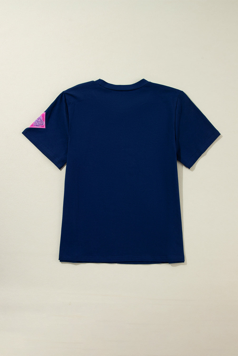 Crown Graphic Crew Neck T Shirt | Navy Blue