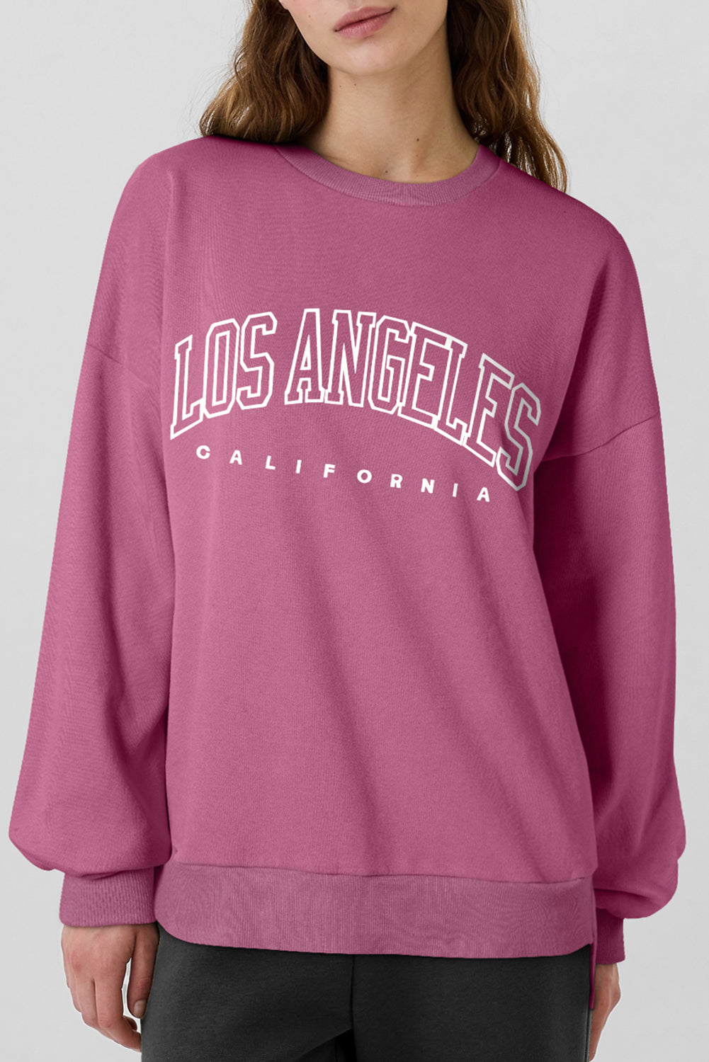 Valerian LOS ANGELES CALIFORNIA Graphic Drop Shoulder Sweatshirt