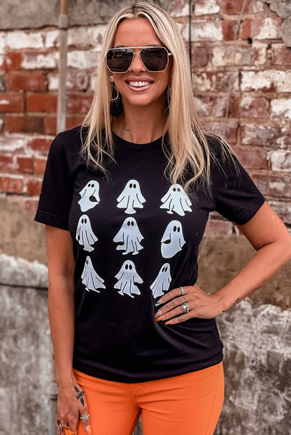 Halloween Ghost Graphic Tee | Black