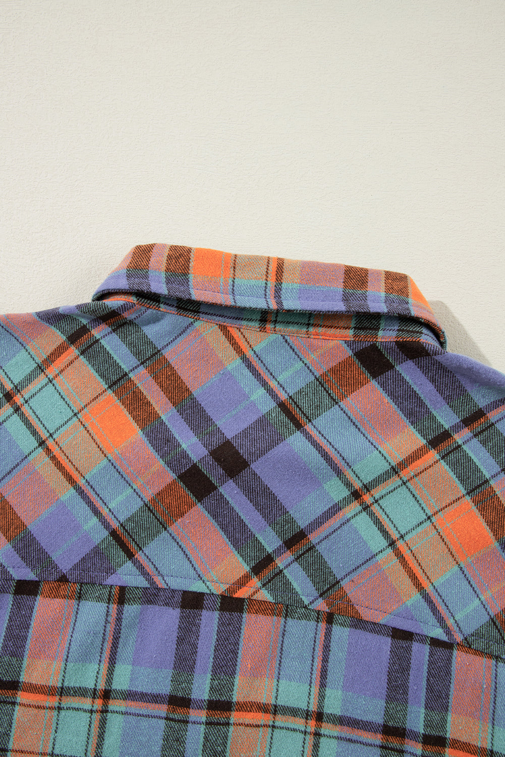 Plus Size Plaid Print Buttoned Shirt | Orange