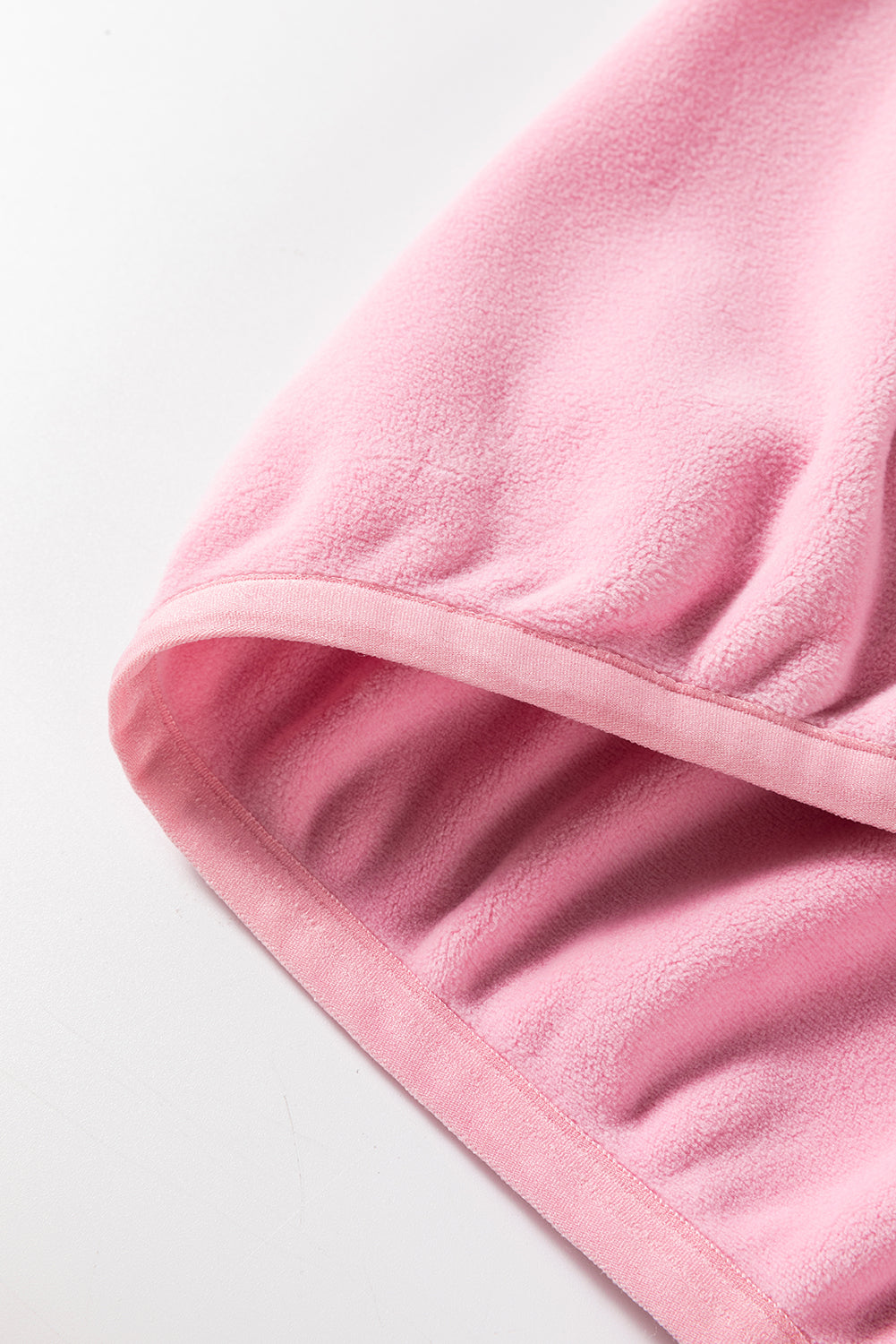 Colourblock Patchwork Half Zip Oversized Sherpa Hoodie | Pink