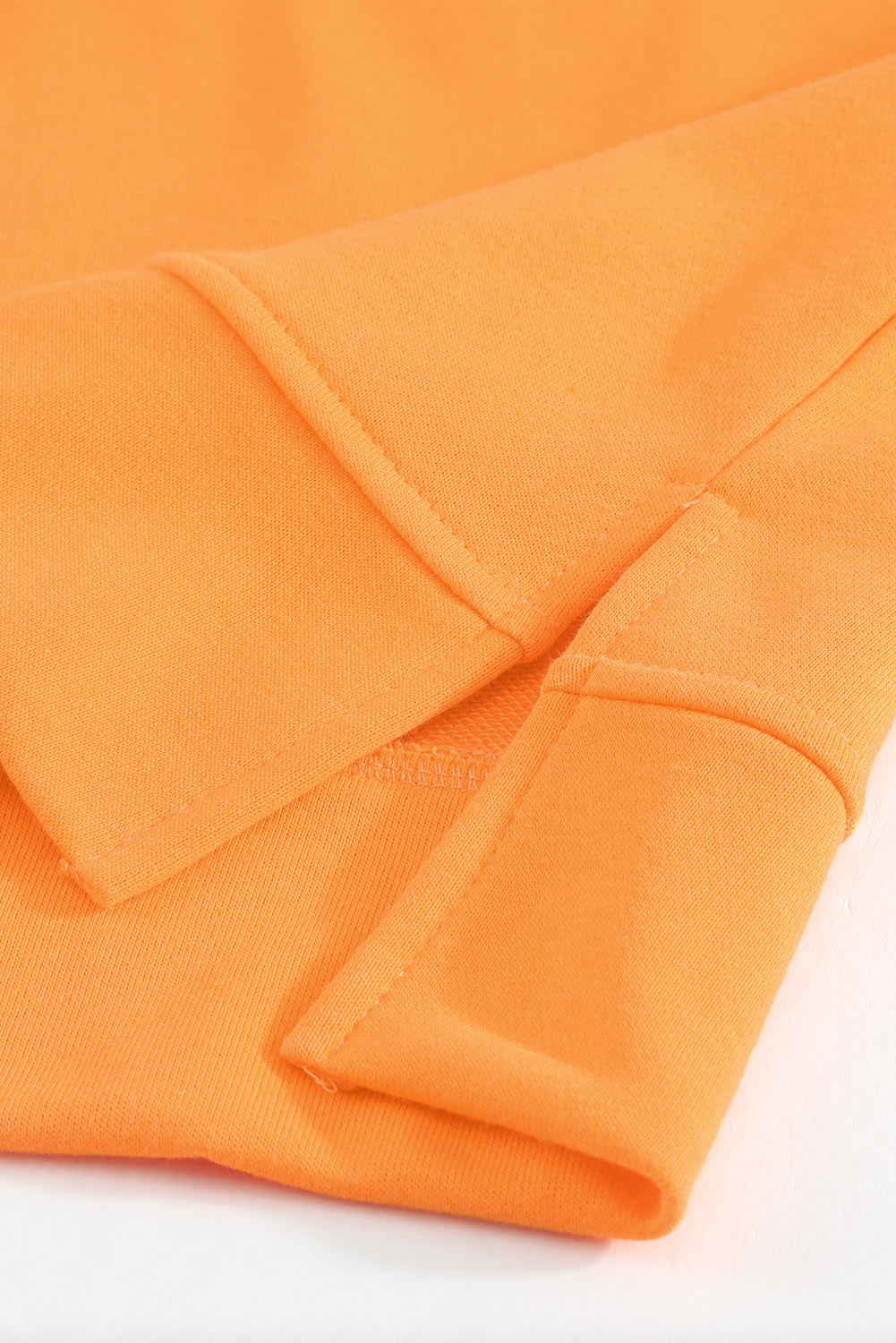 Colourblock  Contrast Stitching Sweatshirt With Slits | Orange