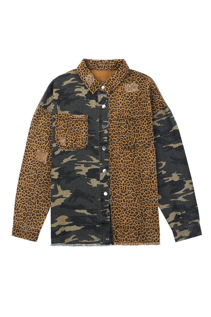 Camouflage Patchwork Jacket | Leopard