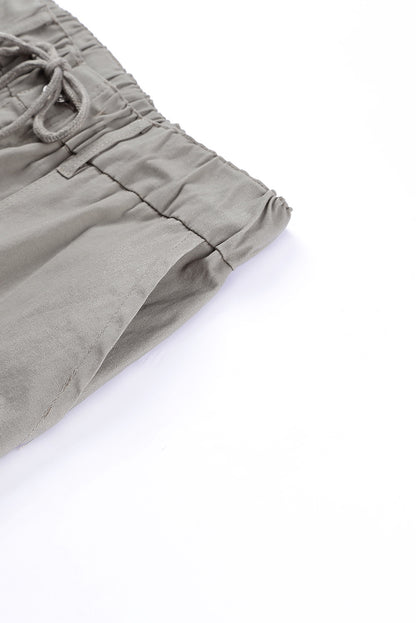 Slim Fit Pocketed Twill Jogger Pants | Green