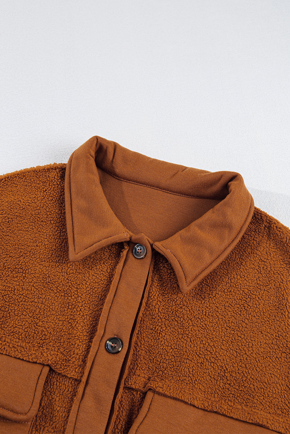 Flap Pocket Buttoned Jacket | Brown