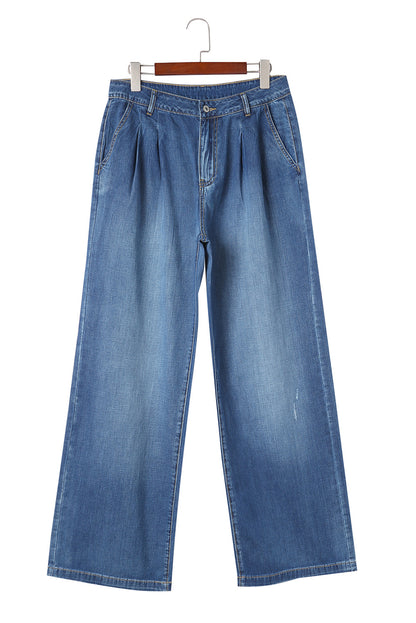 Slouchy Wide Leg Jeans | Blue