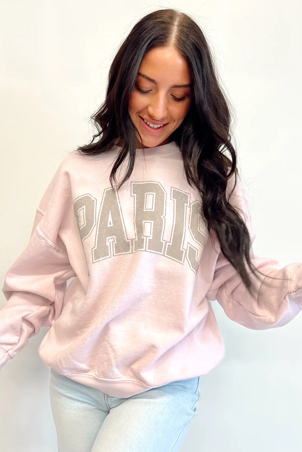 Pairs Graphic Oversized Sweatshirt | Pink