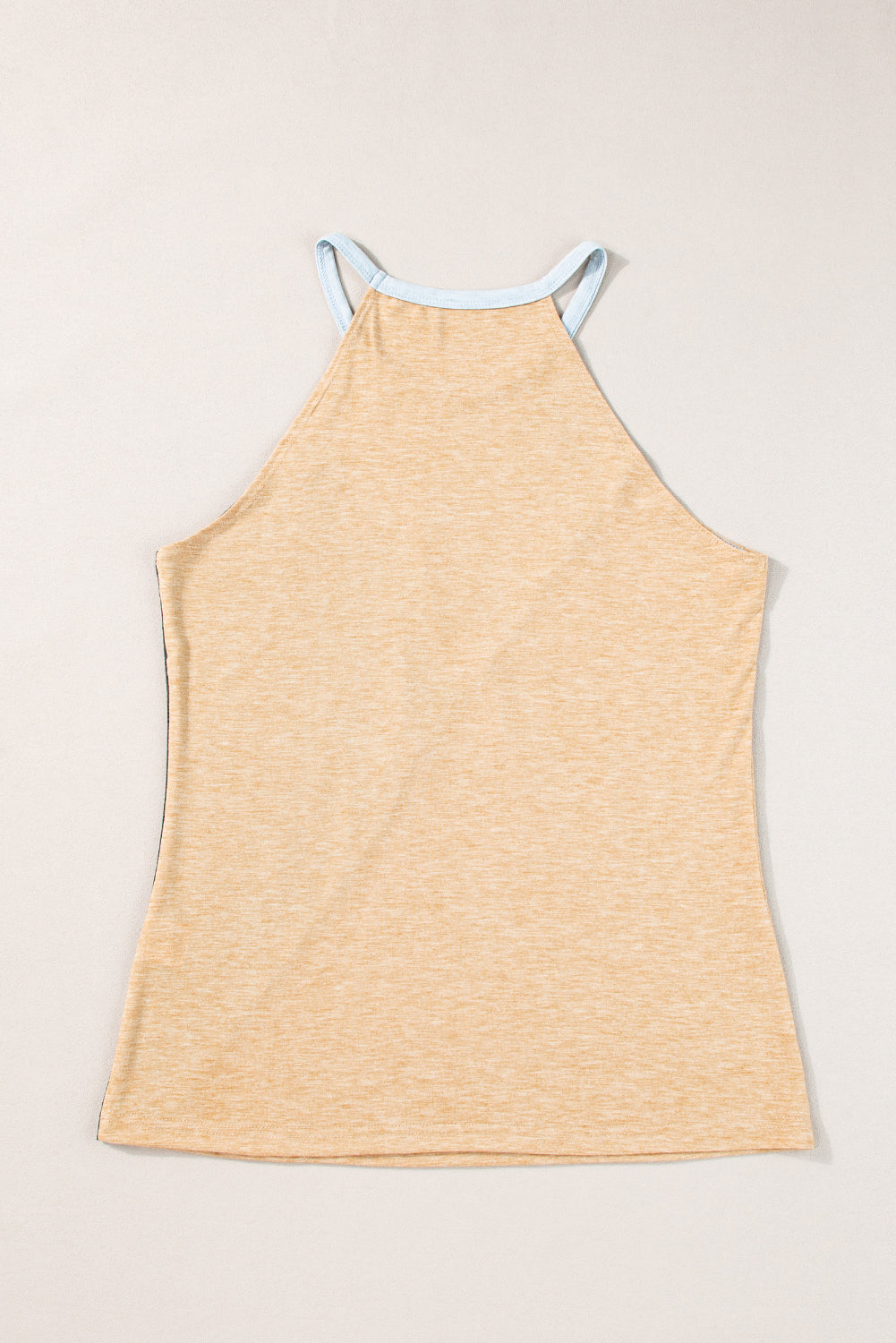 Geometric Colour Block Sleeveless Top | Light French Beige