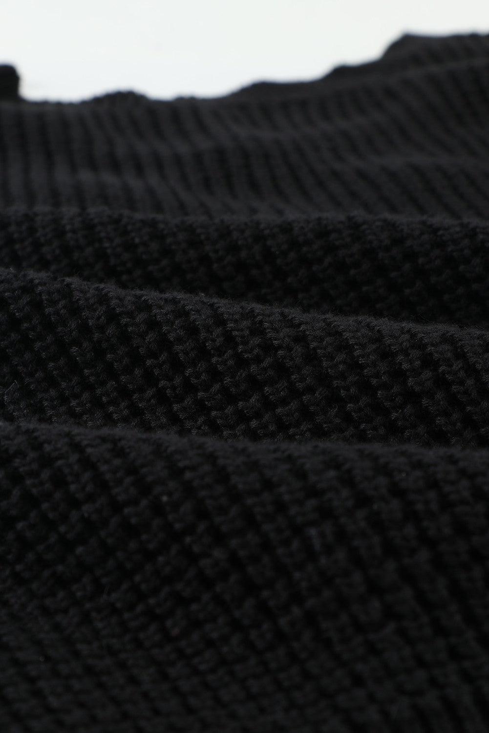 Cross Back Hollow-Out Sweater | Black