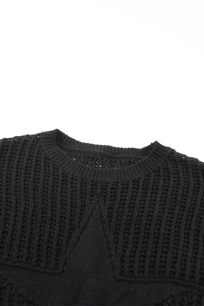 Seeing Stars Oversized Sweater | Black