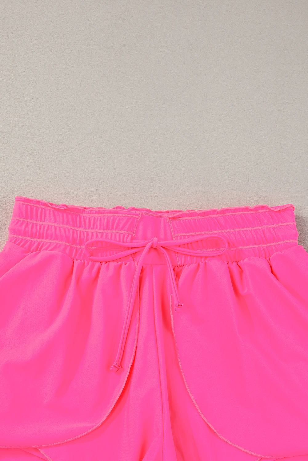 Frilly High Waist Petal Wrap Swim Shorts | Rose Red