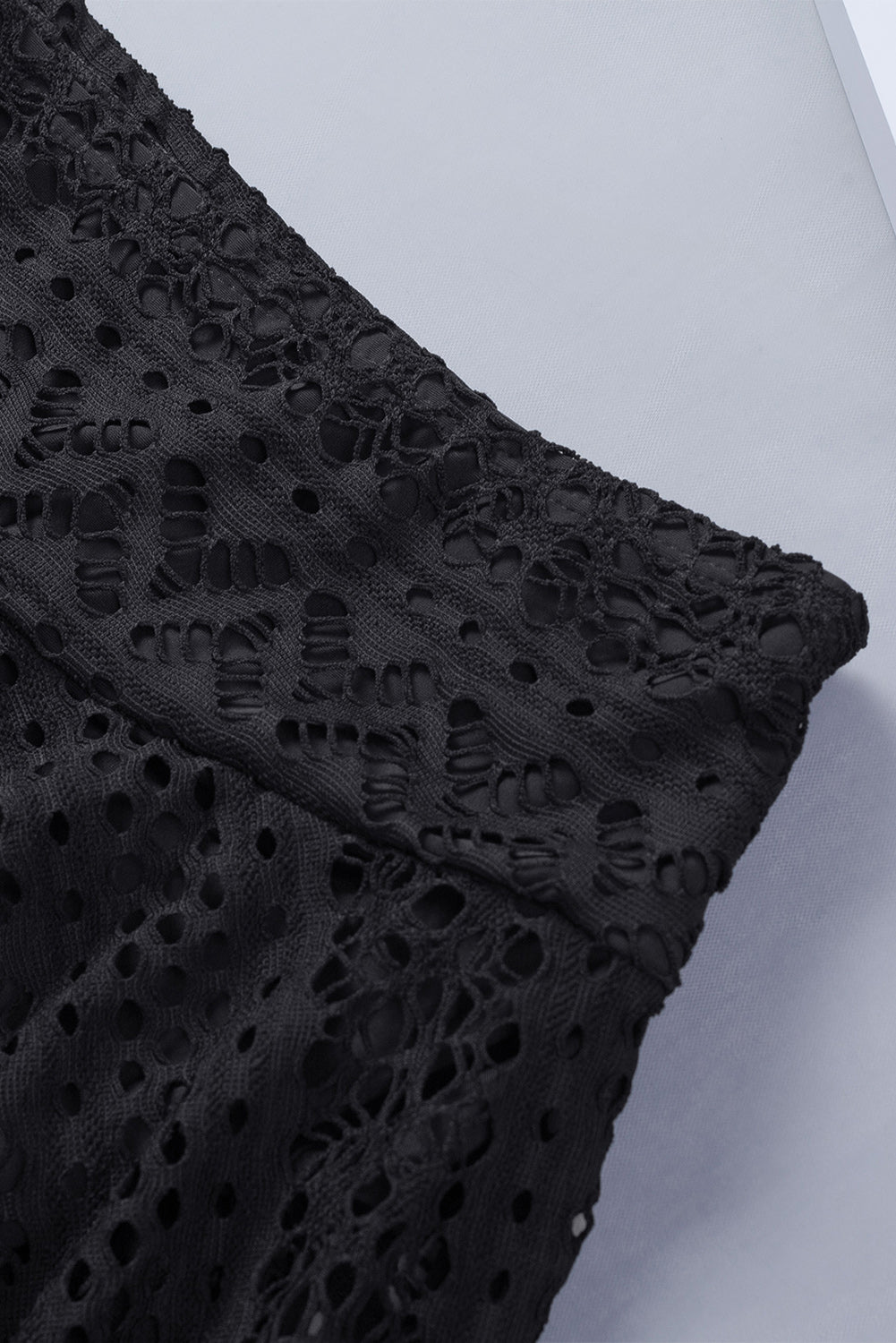 Crochet Lace Skirted Bikini Bottom | Black