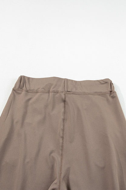 Drawstring Waist Pocketed Joggers | Dark Brown