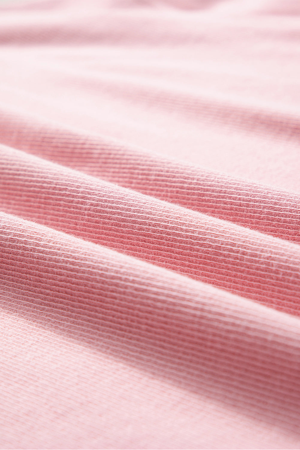 Loose Drop Shoulder Ribbed Sweatshirt | Pink