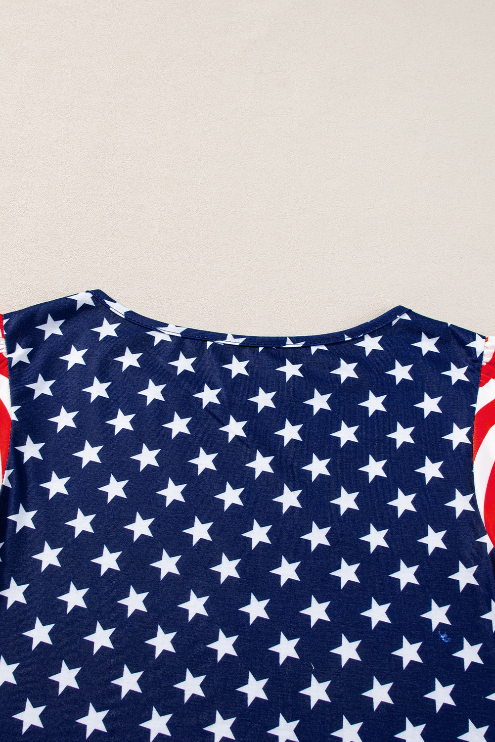 4th of July Stars Stripes Puff Sleeve T Shirt | Navy Blue