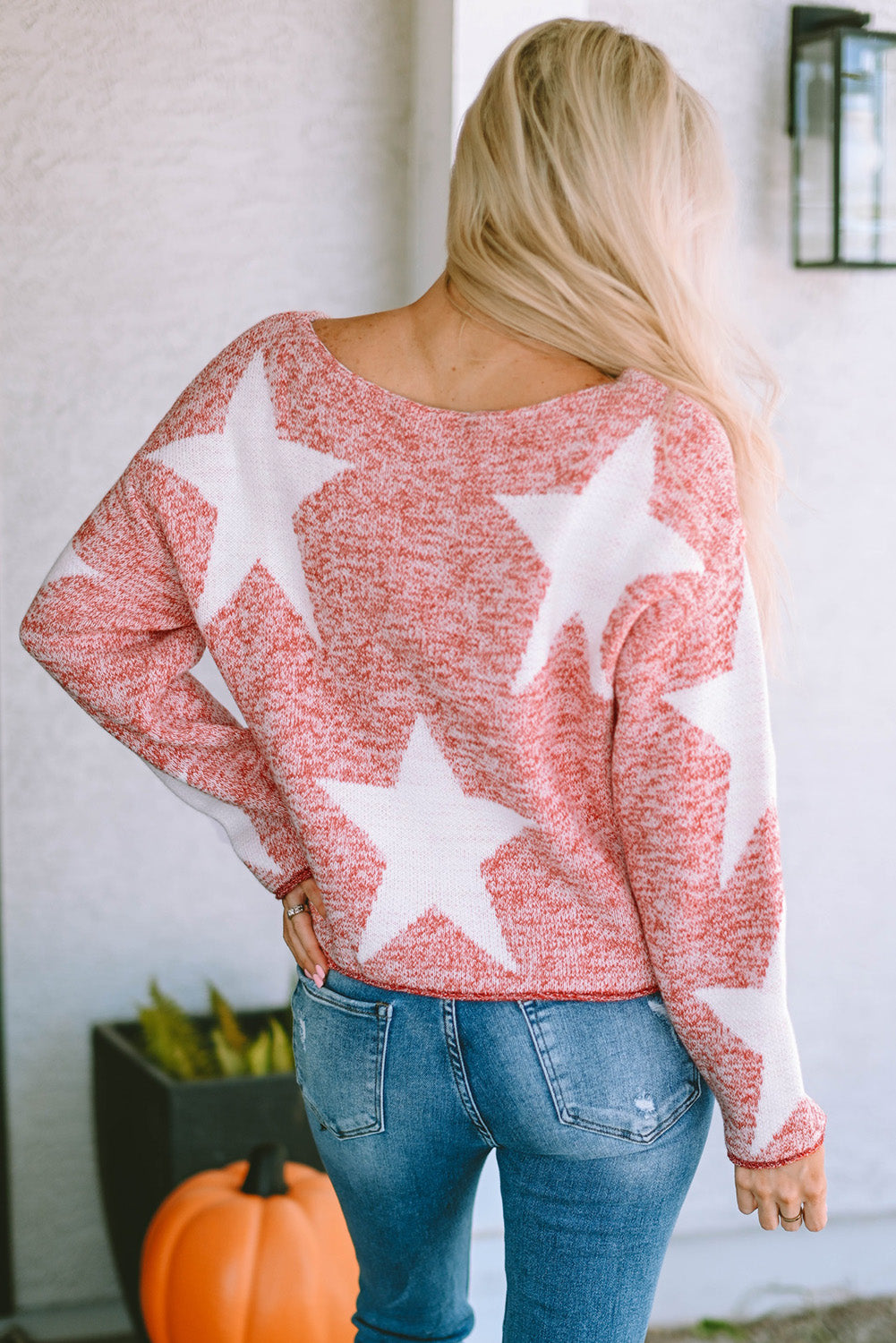 Big Star Spangled Casual Knit Sweater | Red