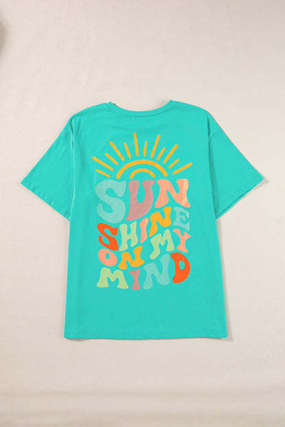 Sunshine On My Mind Graphic Tee | Mint Green