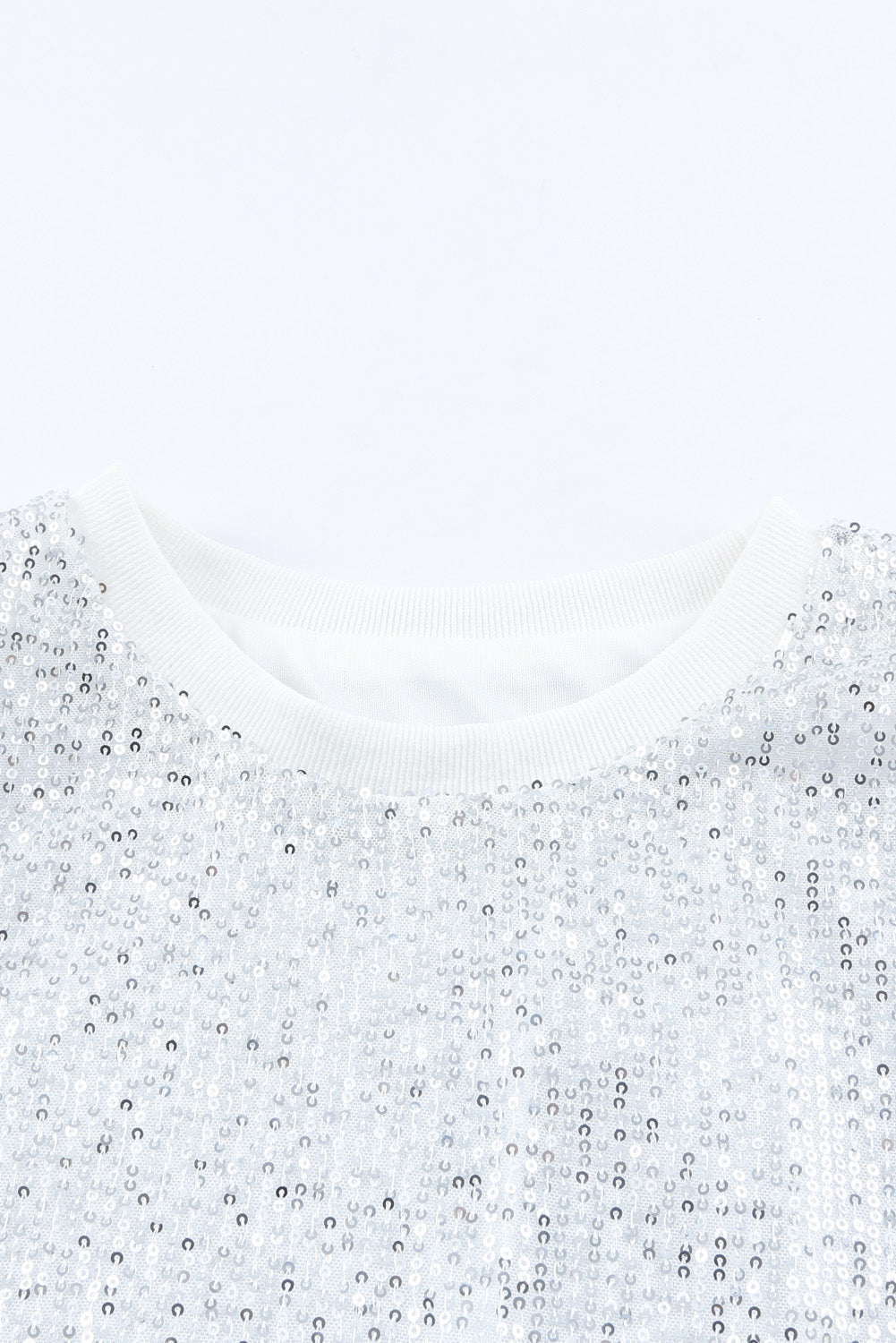 Sequin Round Neck Tank Top | Apricot