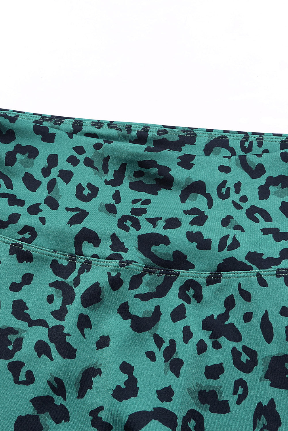 Classic Leopard Print Active Leggings | Green