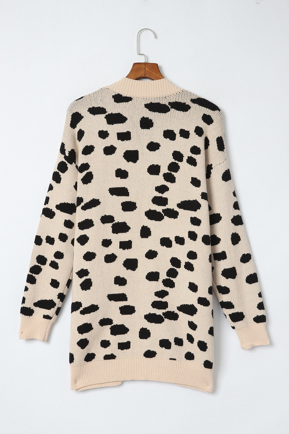 Animal Spotted Pattern Open Front Cardigan | Leopard