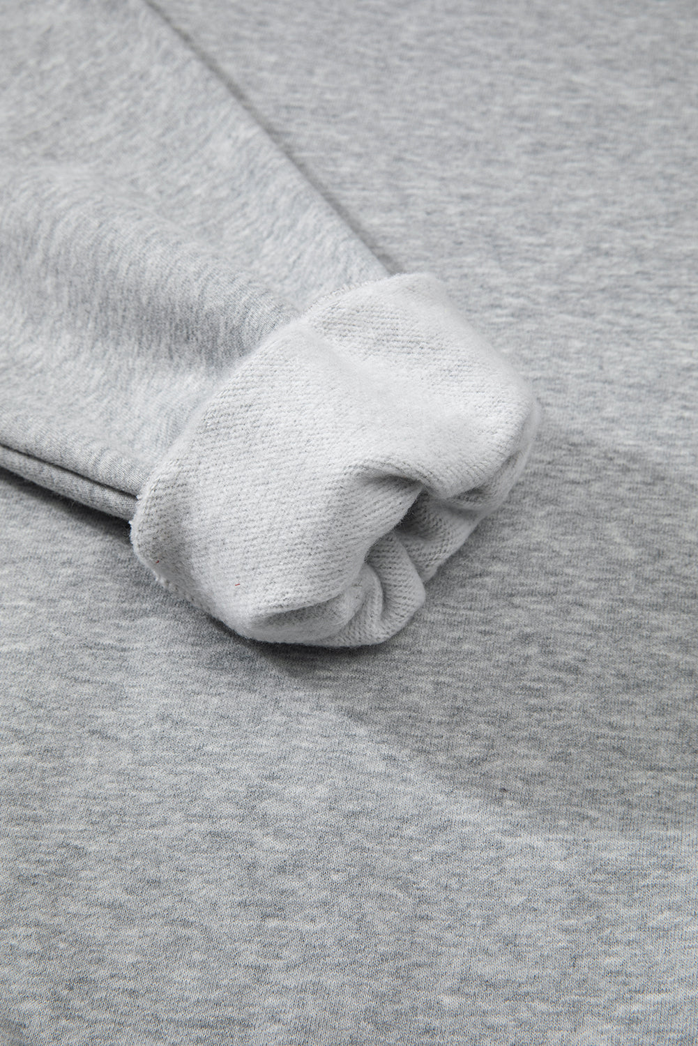 Solid Fleece Lined Drop Shoulder Terry Sweatshirt | Gray