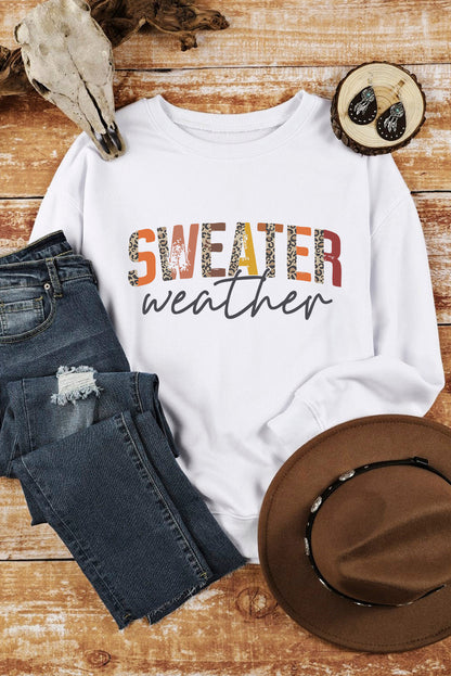 Sweater Weather Vibrant Monogram Sweatshirt | White