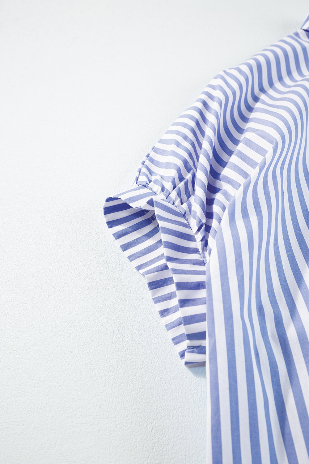 Dolman Sleeve Oversize Shirt | Sky Blue Stripe