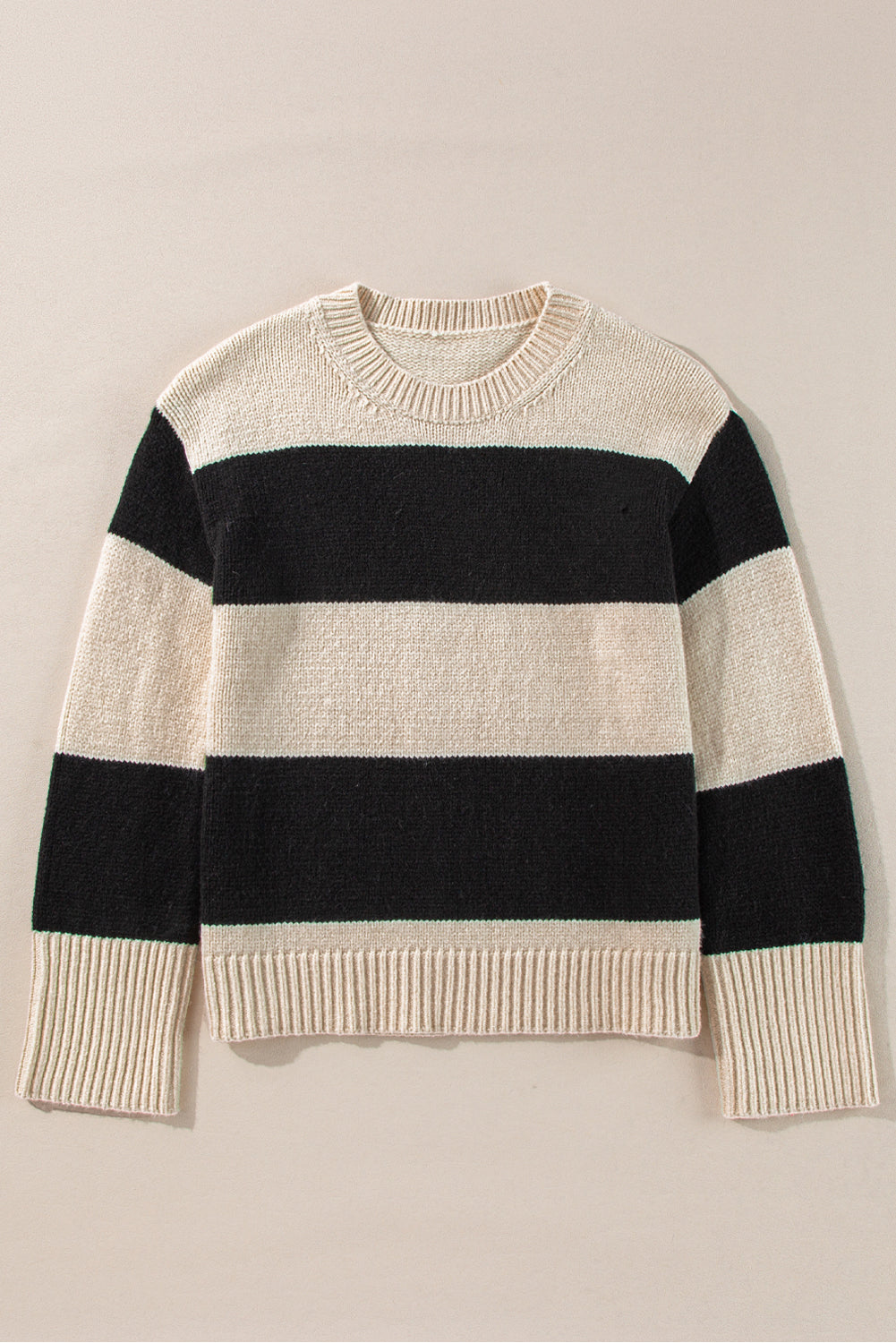 Colourblock Loose Pullover Sweater | Jet Stream