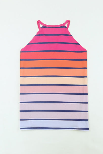 Colourful Striped Hollow Out Camisole | Multicolour