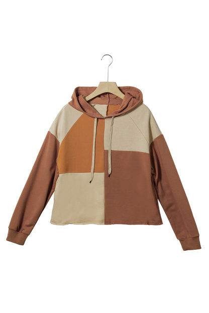 Colourblock Raglan Sleeve Pullover Hoodie | Multicolour