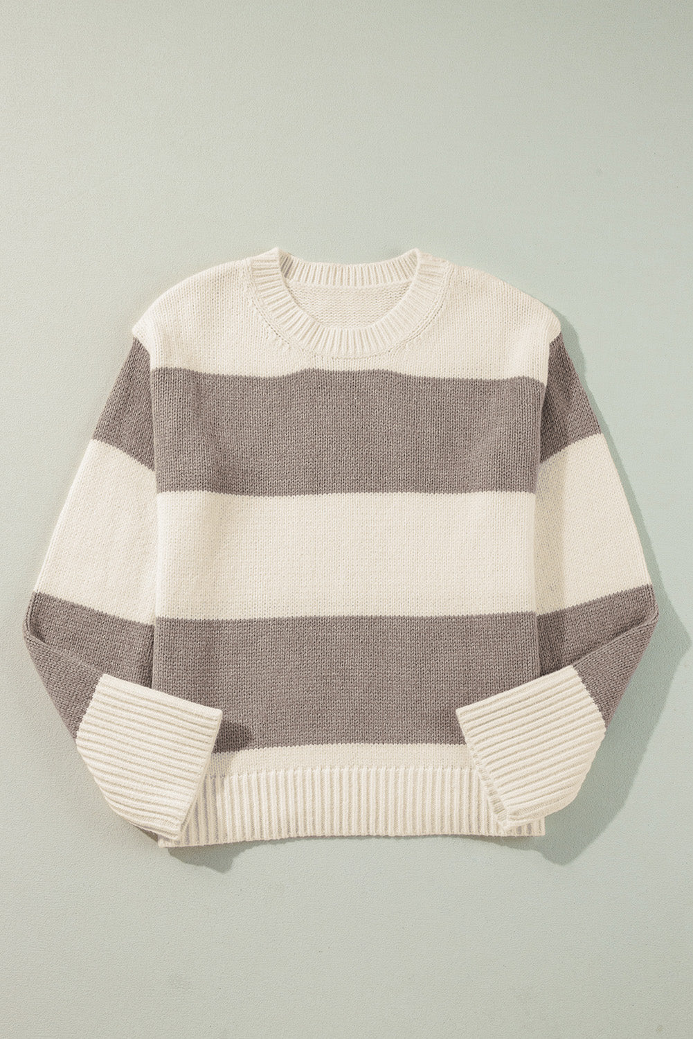 Colourblock Loose Pullover Sweater | Simply Taupe