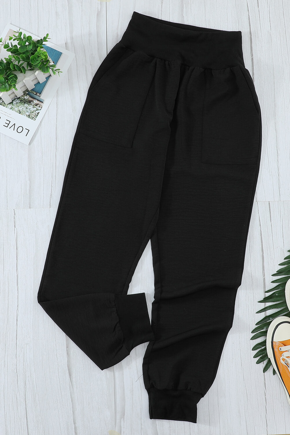 Pocketed Casual Joggers | Black