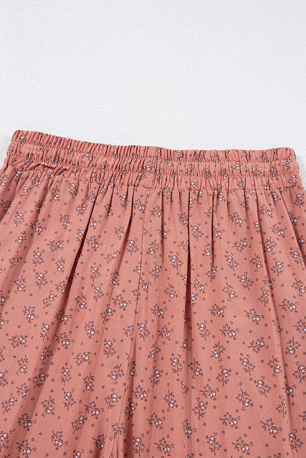 Boho Floral Printed Wide Leg Jogger Pants | Pink