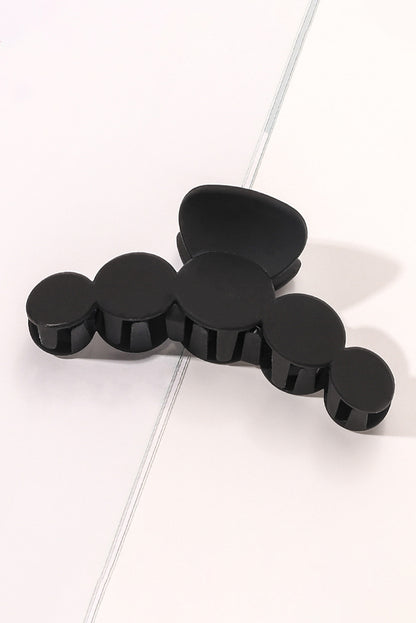 Minimalist 5 Circles Frosted Hair Claw Clip | Black