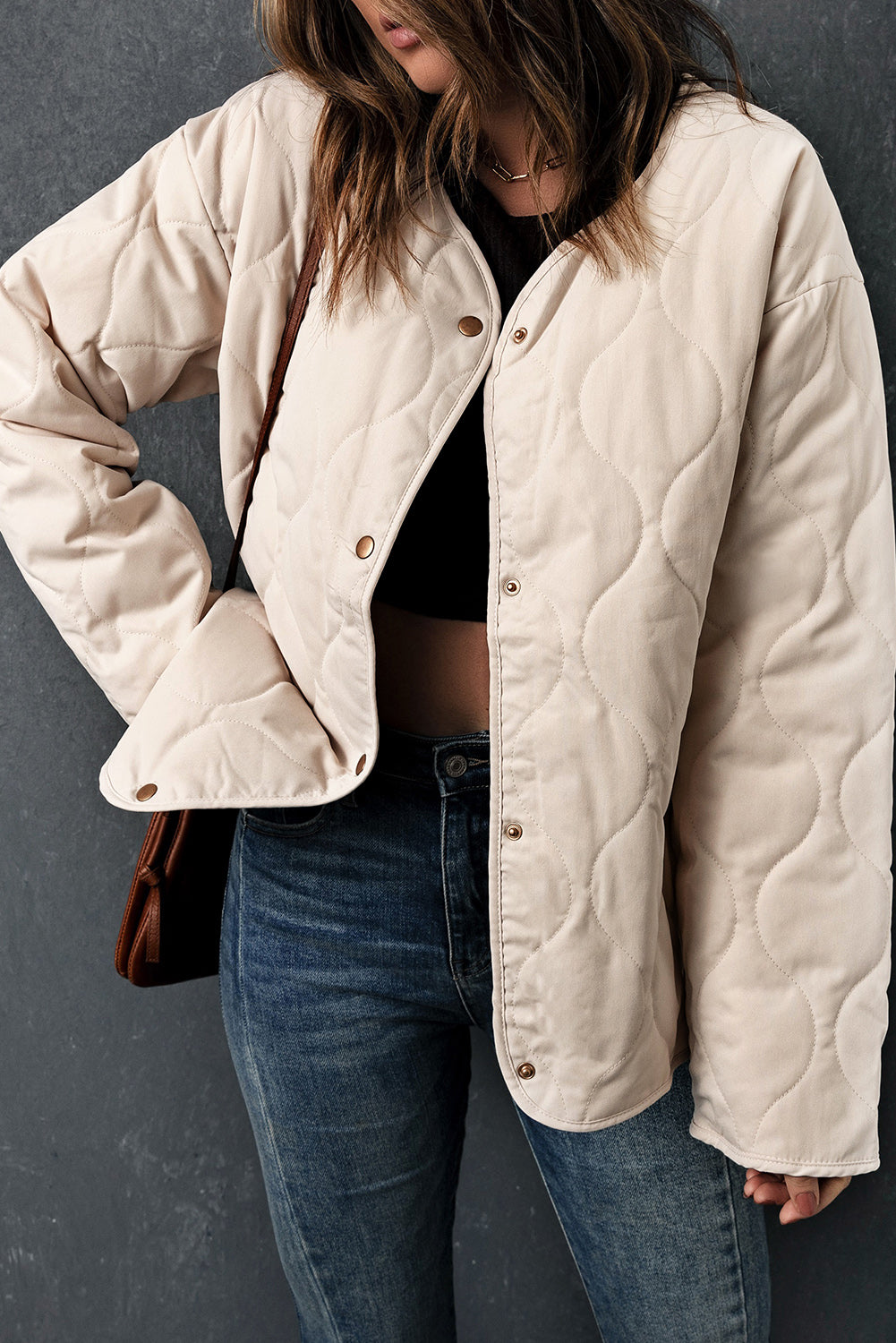 Buttoned Double-Sided Coat | White