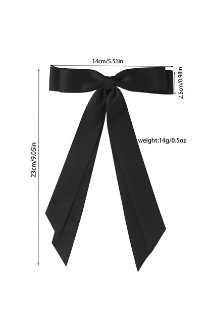 Double Bow Knot Alligator Hair Clip | Black