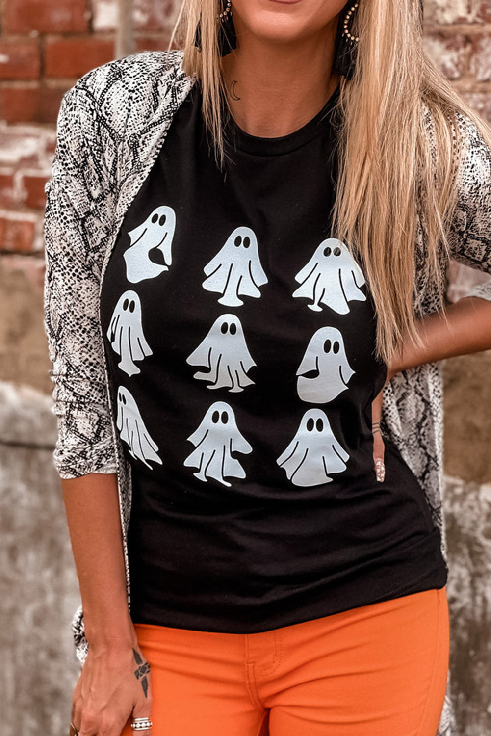 Halloween Ghost Graphic Tee | Black