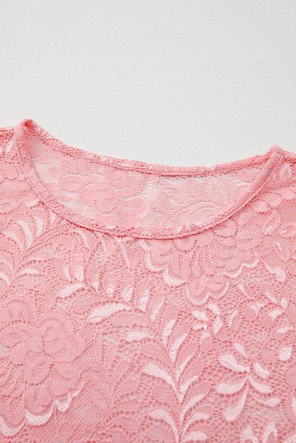 Floral Lace Sheer Long Sleeve Top | Blossom