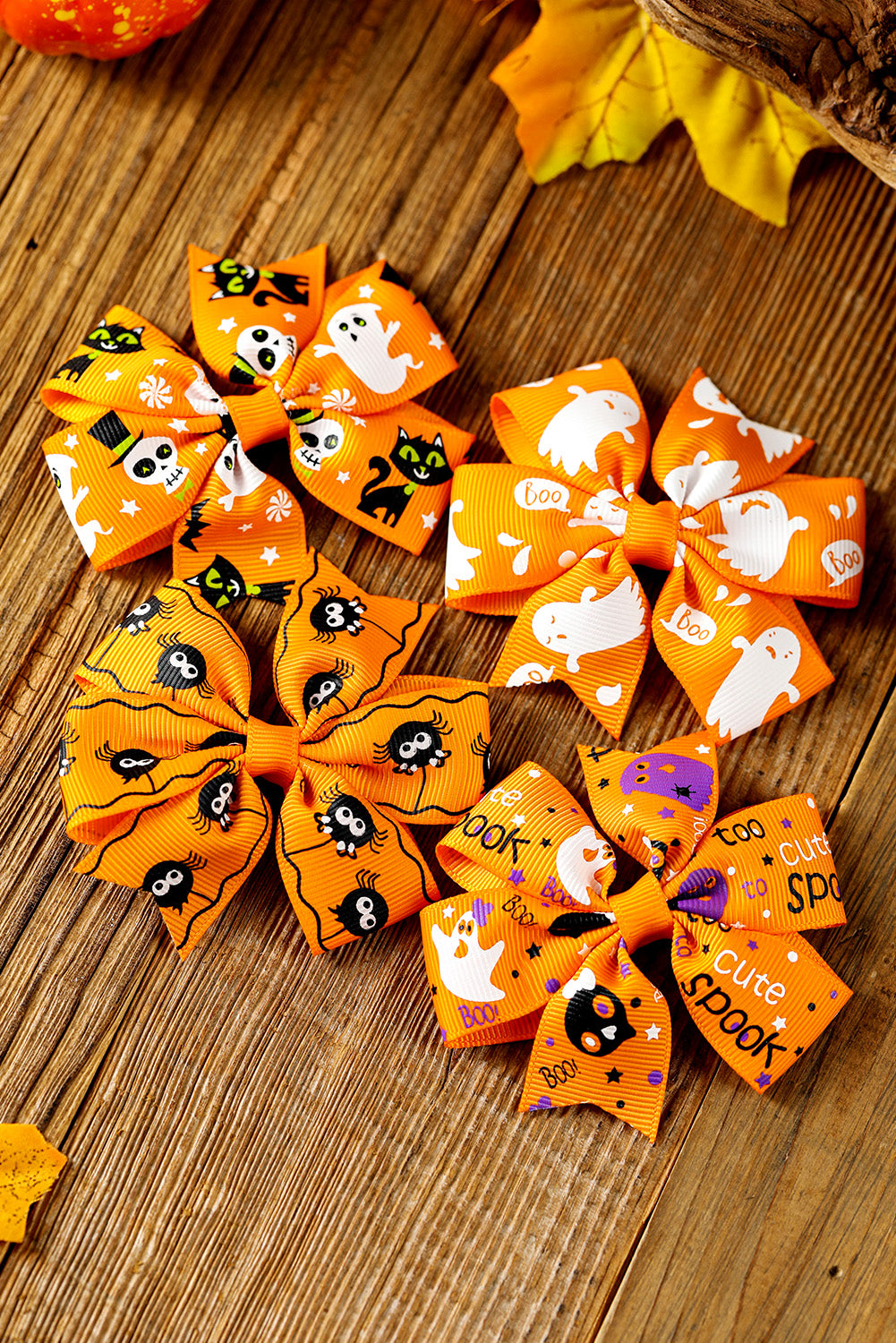 Halloween Random Pattern Bow Halloween Hair Clip | Citrus