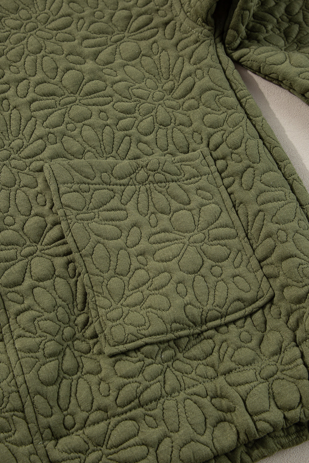 Floral Quilted Jacket | Jungle Green