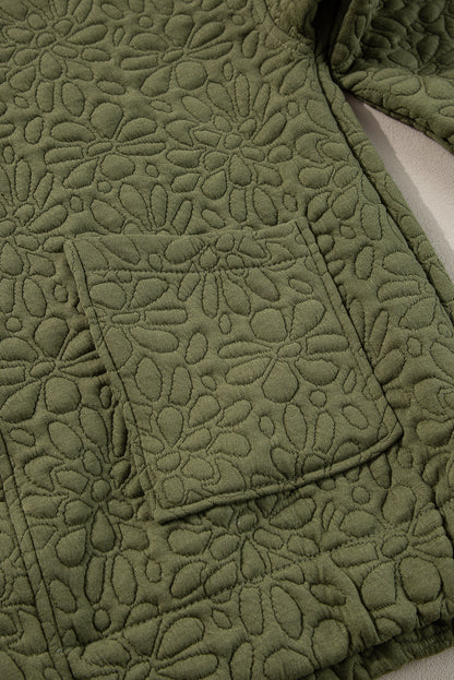 Floral Quilted Jacket | Jungle Green