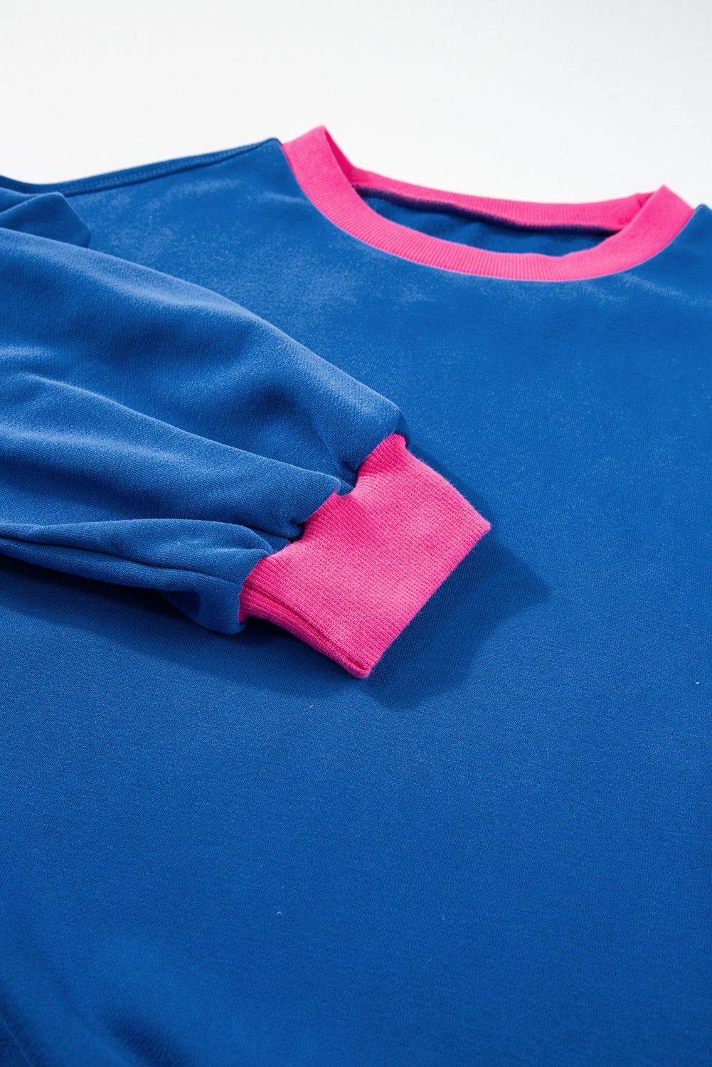 Colourblock Bubble Sleeve Sweatshirt | Blue