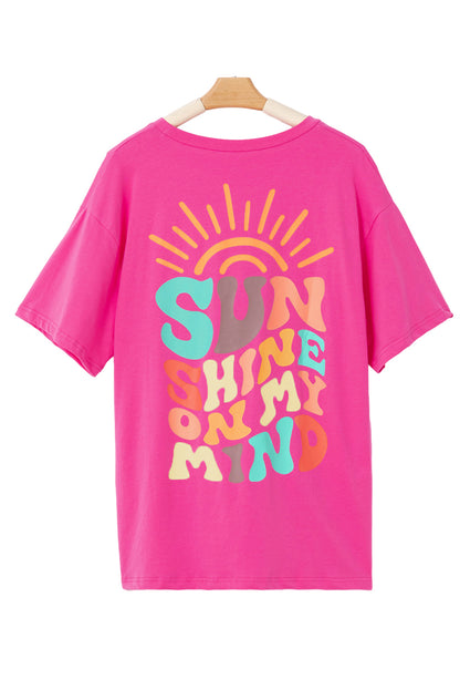 Sunshine On My Mind Graphic Tee | Bright Pink