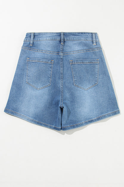 Rhinestone Embellished Denim Shorts | Ashleigh Blue