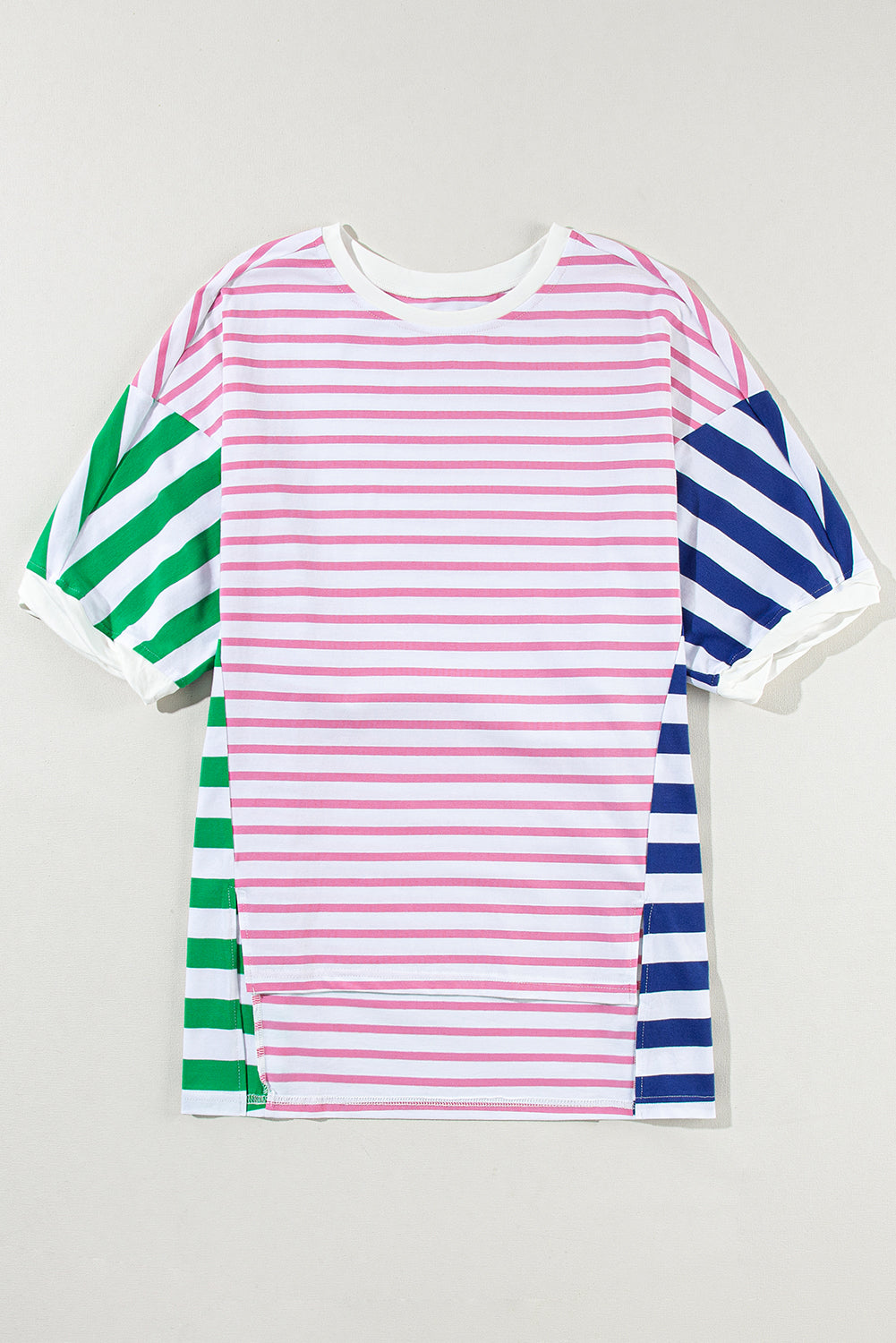 Colourblock Patchwork Baggy T Shirt | Multicolour