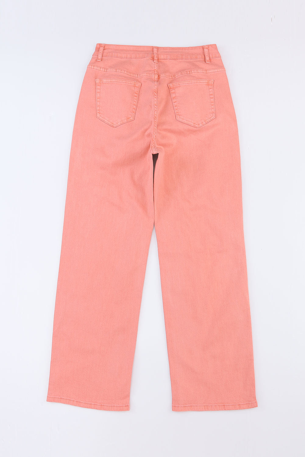 High Waist Ripped Straight Leg Pocket Jeans | Pink