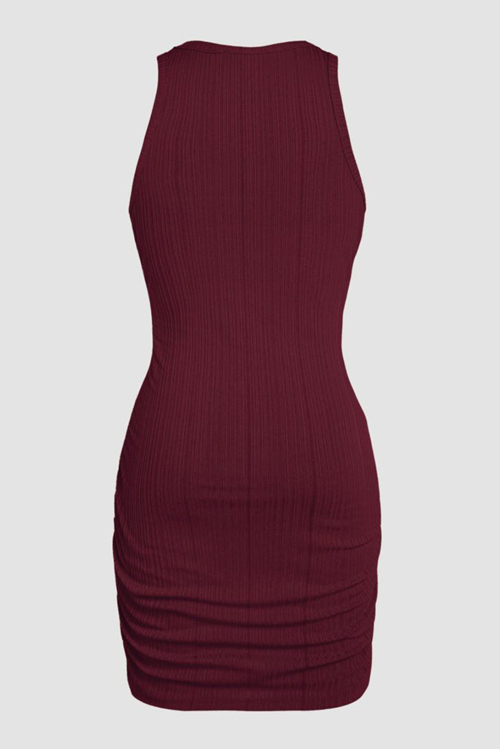 Ruched Sleeveless Bodycon Dress | Red Dahlia