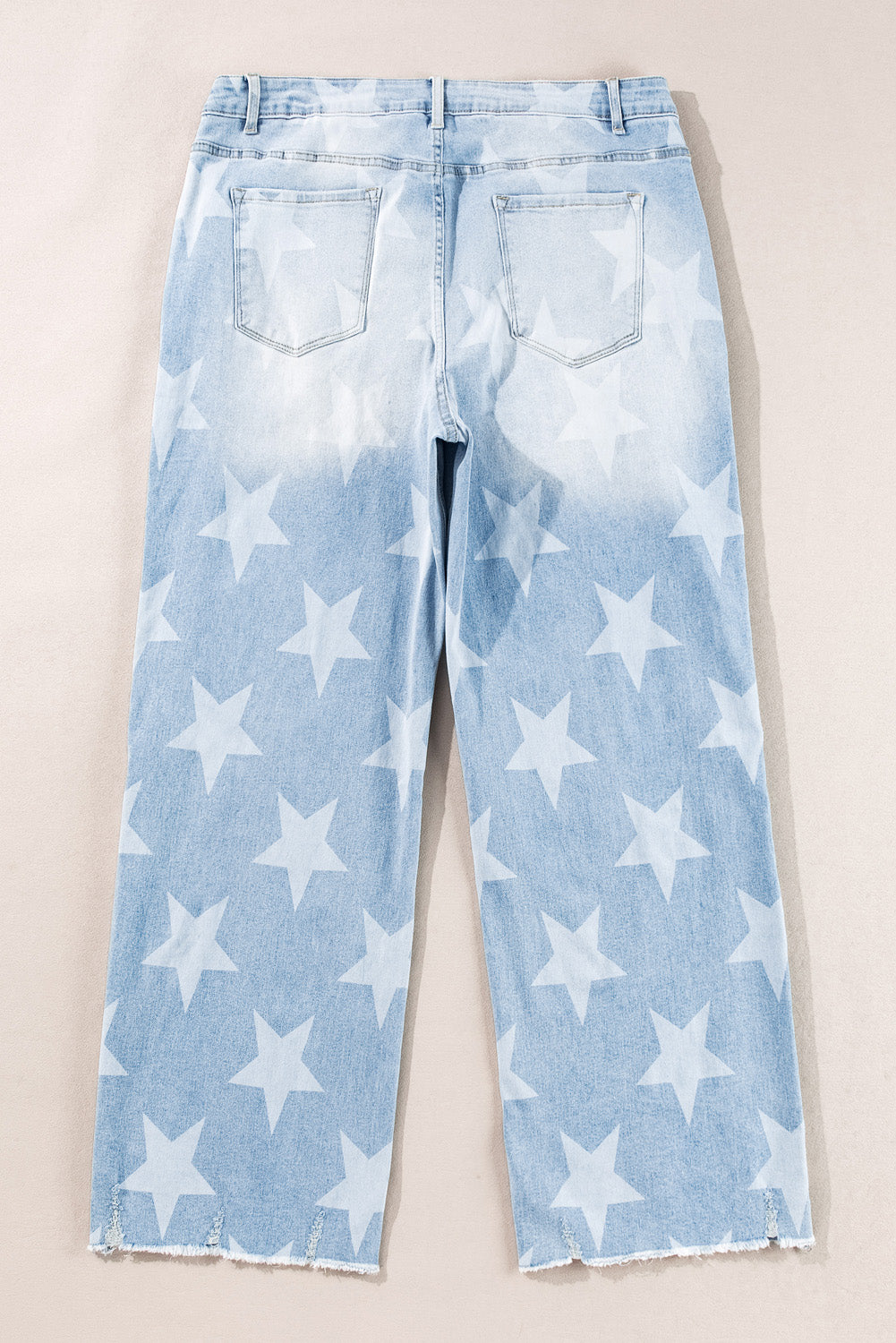 High Waist Star Pattern Plus Size Jeans | Beau Blue