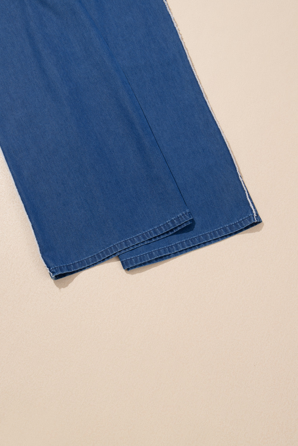 Washed Denim Chambray Loose Plus Size Pants | Sail Blue