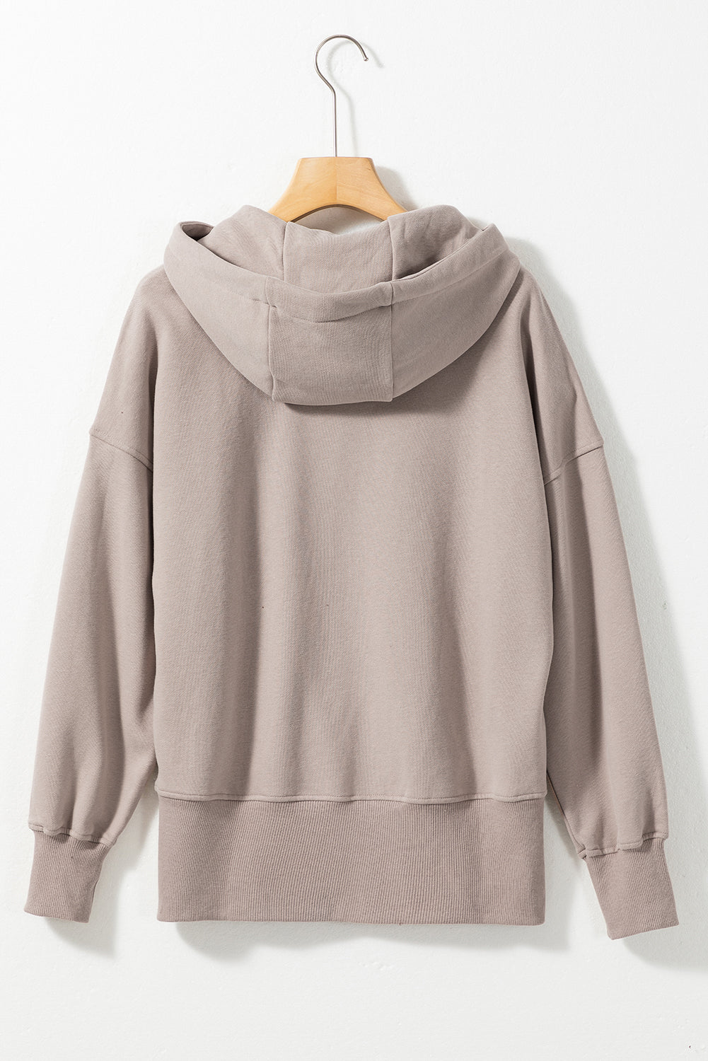 Mineral Wash Full Zip Drawstring Hoodie | Brown